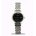 *Gentlemen's Raymond Weil Maestro automatic wristwatch, circular black dial with baton hour