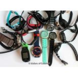 *Selection of twenty-three mixed sports style and fitness watches, including Tomtom, Casio Fitbit (