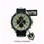 *Gentlemen's Wiede sports style wristwatch, white dial with baton hour markers and four digital