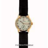 *Ladies' S Coifman wristwatch, circular white textured dial, with Roman numerals and subsidiary