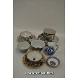 Small selection of Oriental tea cups, saucers