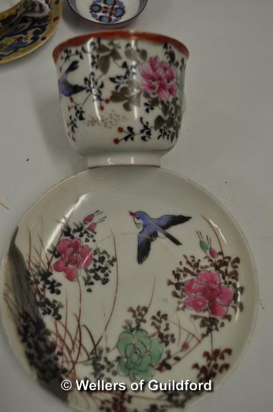 Small selection of Oriental tea cups, saucers - Image 3 of 5