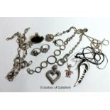 *Selection of mostly silver costume jewellery, gross weight 111.6 grams (Lot subject to VAT)