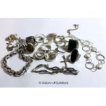 *Selection of mostly silver jewellery, gross weight 155.4 grams (Lot subject to VAT)