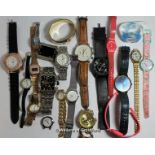 *Selection of twenty-two mixed wristwatches, including Skagen, Seiko, Jaguar, and some children's