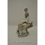 Lladro figure of a girl with bird