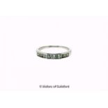 Diamond half eternity ring, round brilliant cut diamonds, weighing an estimated 0.50ct, channel