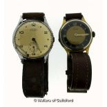 *Two gentlemen's vintage wristwatches, Mentor and Kienzle, a/f (Lot subject to VAT)