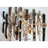 Selection of twenty-two ladies' wristwatches, including Citizen, Sekonda, Casio