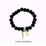 *Thomas Sabo black bead bracelet (Lot subject to VAT)