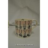 Eric Ravilious, Wedgwood Alphabet mug, 10cm high