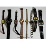 *Selection of eight mixed wristwatches (Lot subject to VAT)