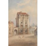 Bartsch, W.: "Palazzo Vecchio in Verona". Aquarell, links unten monogrammiert, verso bezeichnet/