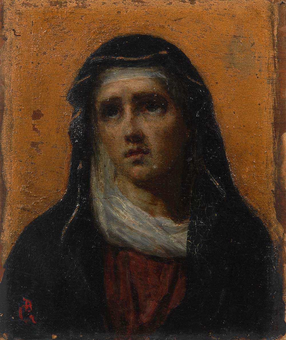 Giuliano, Bartolomeo: Madonna. Öl/Holz, links unten monogrammiert, 19. Jh. Bildnis der