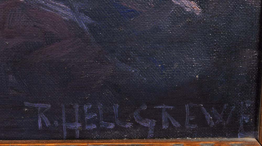 Hellgrewe, Rudolf: Das Matterhorn. Öl/Leinwand, rechts unten signiert. Blick auf den Gipfel des - Image 3 of 3