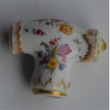 An attractive porcelain cane handle decorated with