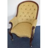 A good Victorian spoon back nursing chair. Est. £1