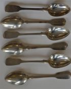 A set of six fiddle pattern tablespoons with crest