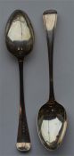 A pair of Georgian OE pattern tablespoons. London.