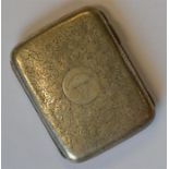 A stylish Victorian engraved cigarette case with d