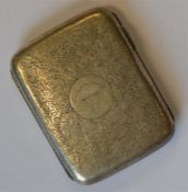 A stylish Victorian engraved cigarette case with d