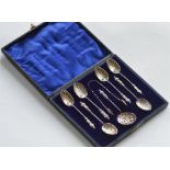 An attractive set of six apostle top spoons with m