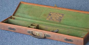 A leather shotgun case with hinged top. Est. £30 -
