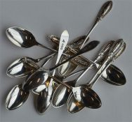 A heavy set of twelve coffee spoons. Sheffield. By