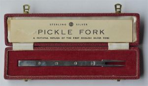 A good cased presentation pickle fork. Sheffield.