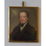 An attractive Antique miniature of a gentleman in