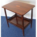 A small Edwardian inlaid occasional table. Est. £3