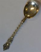 A heavy stylish spoon decorated with balls. Sheffi