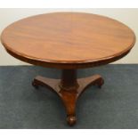 A small round tilt top table. Est. £30 - £50.