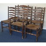 A set of five plus one Georgian style dining chair