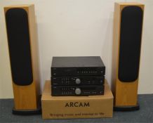 ARCAM: A good collection of boxed musical stack system and speakers. Est. £100 - £150.