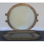 A cast brass porthole window, approx. 51 cms wide,