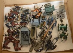 Assorted lead and diecast field guns, other artill