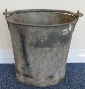 A British Railways galvanised metal bucket. Est. £