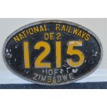 A National Railways of Zimbabwe cast metal cab sid