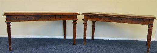 GILLOWS: A good pair of library tables with three