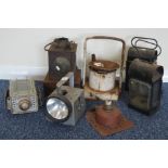 A British Railways Bardic hand lamp, together with