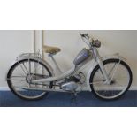 An NSU Quickly moped in grey (no registration). Est. £500 - £600.