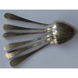 A set of six OE pattern coffee spoons. Birmingham.