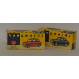 Two Lledo Vanguards diecast model cars, comprising