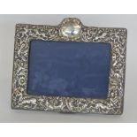 An embossed picture frame, the border attractively