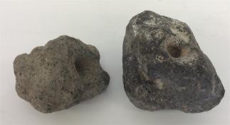 Two unusual fire stones. Est. £20 - £30.