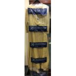 A yellow ground Medieval style gown with blue lini