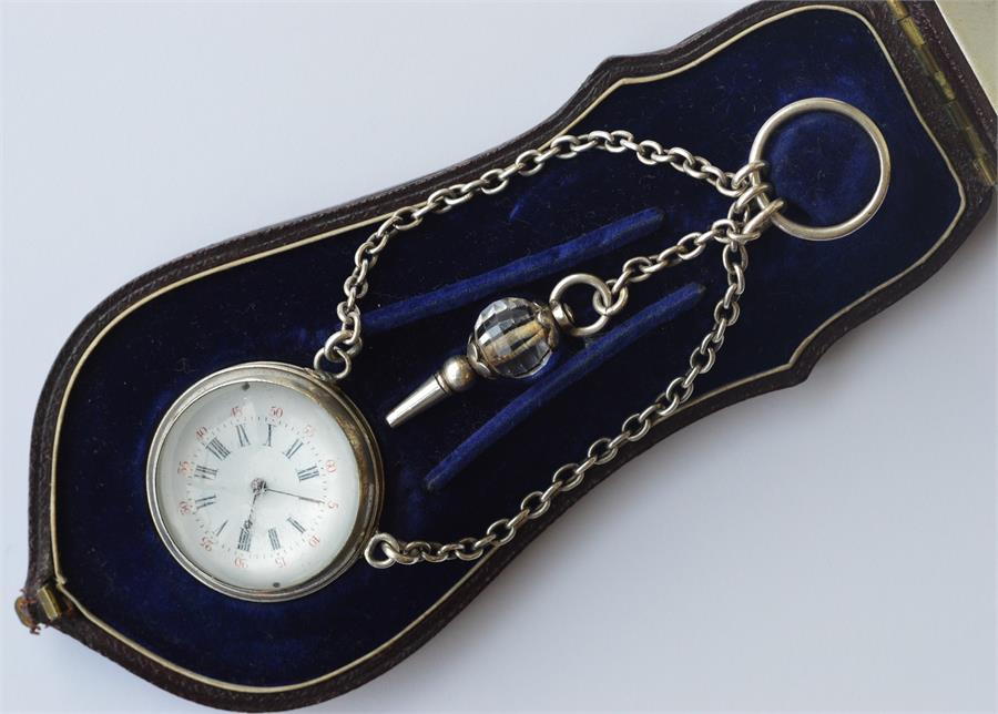 An unusual cased crystal ball watch mounted on sus - Image 7 of 9