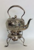 A large impressive Mappin & Webb kettle on stand w