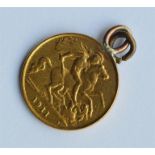 A 1911 half sovereign mounted as a pendant with lo